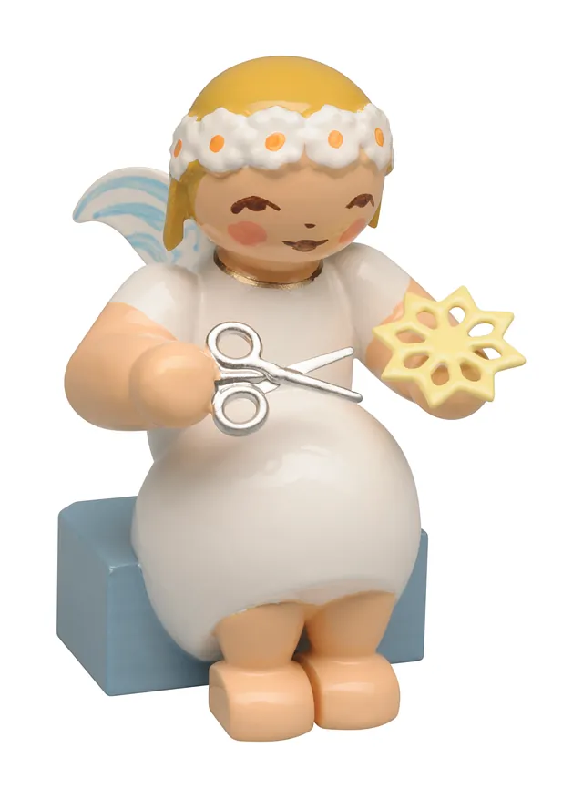 Margueritengel med papirstjerne