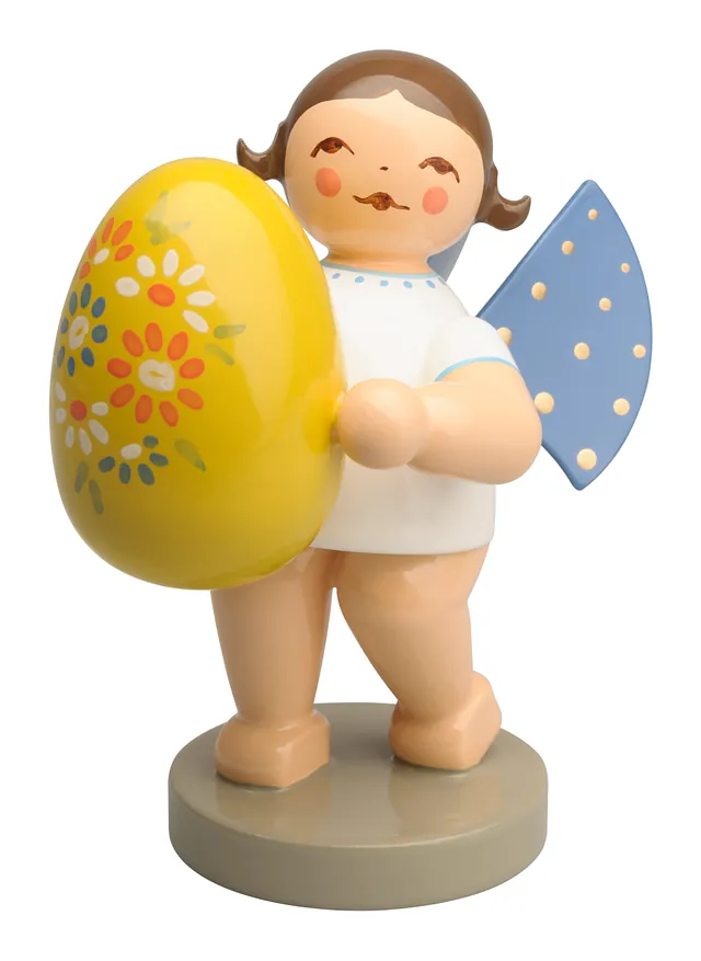 Engel med gult påskeegg
